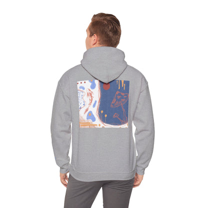 Artistic Unisex Hooded Sweatshirt - Cozy Streetwear for Comfort, Gift for Art Lovers, Perfect for Fall, Casual Style