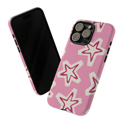 Starry Pink Phone Case | Tough Cases for Trendy Protection, Cute Gift, Fun Design, Holiday Match, Everyday Use