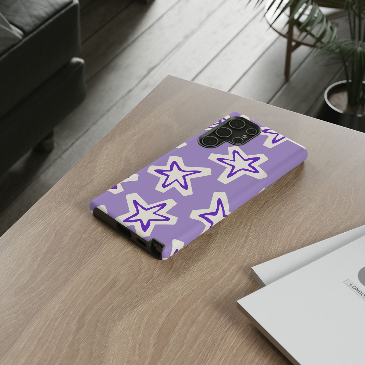 Starry Pattern Phone Case, Cute Star Design, Tough Phone Cover, Gifts for Her, Stylish Phone Accessory
