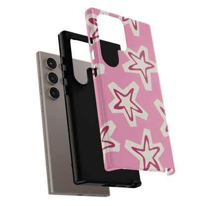 Starry Pink Phone Case | Tough Cases for Trendy Protection, Cute Gift, Fun Design, Holiday Match, Everyday Use