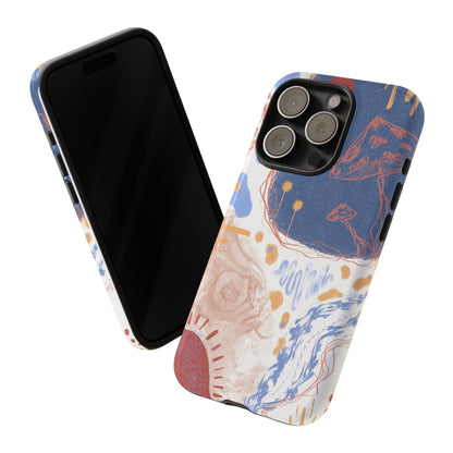 Artistic Phone Case with Abstract Design, Tough Phone Case, Unique Gift, Trendy Accessories, Modern Art Case, Stylish Tech Gear