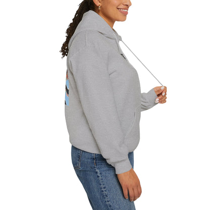 Zen Frog Octopus Unisex Heavy Blend Hooded Sweatshirt, Cozy Graphic Hoodie, Gift for Ocean Lovers, Unique Casual Wear, Relaxed Style