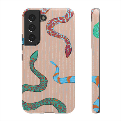 Colorful Snake Phone Case, Tough Phone Case, Unique Phone Cover, Animal Print Case, Gifts for Her, Trendy Accessories