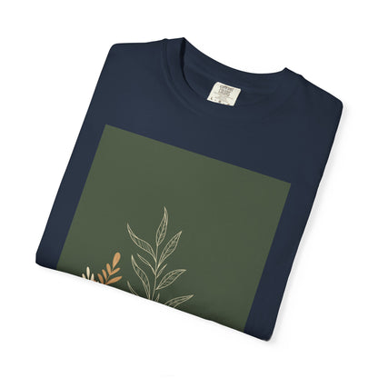 Earthy Bohemian T-Shirt with Botanical Design, Casual Tee for Nature Lovers, Gift for Plant Enthusiasts, Eco-Friendly Fashion, Everyday Wear