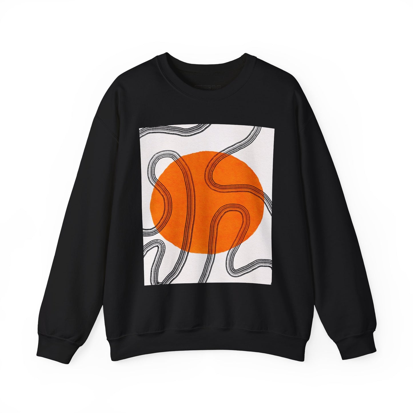 Retro Abstract Art Crewneck Sweatshirt, Cozy Graphic Pullover, Unisex Casualwear, Perfect Gift for Art Lovers, Fall Fashion Essential, Gift for Him, Gift for Her