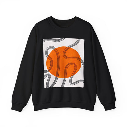 Retro Abstract Art Crewneck Sweatshirt, Cozy Graphic Pullover, Unisex Casualwear, Perfect Gift for Art Lovers, Fall Fashion Essential, Gift for Him, Gift for Her