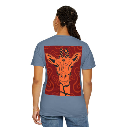 Vibrant Giraffe Graphic Tee, Unisex T-shirt, Gift for Animal Lovers, Casual Wear, Nature-Themed Apparel, Unique Graphic Shirt