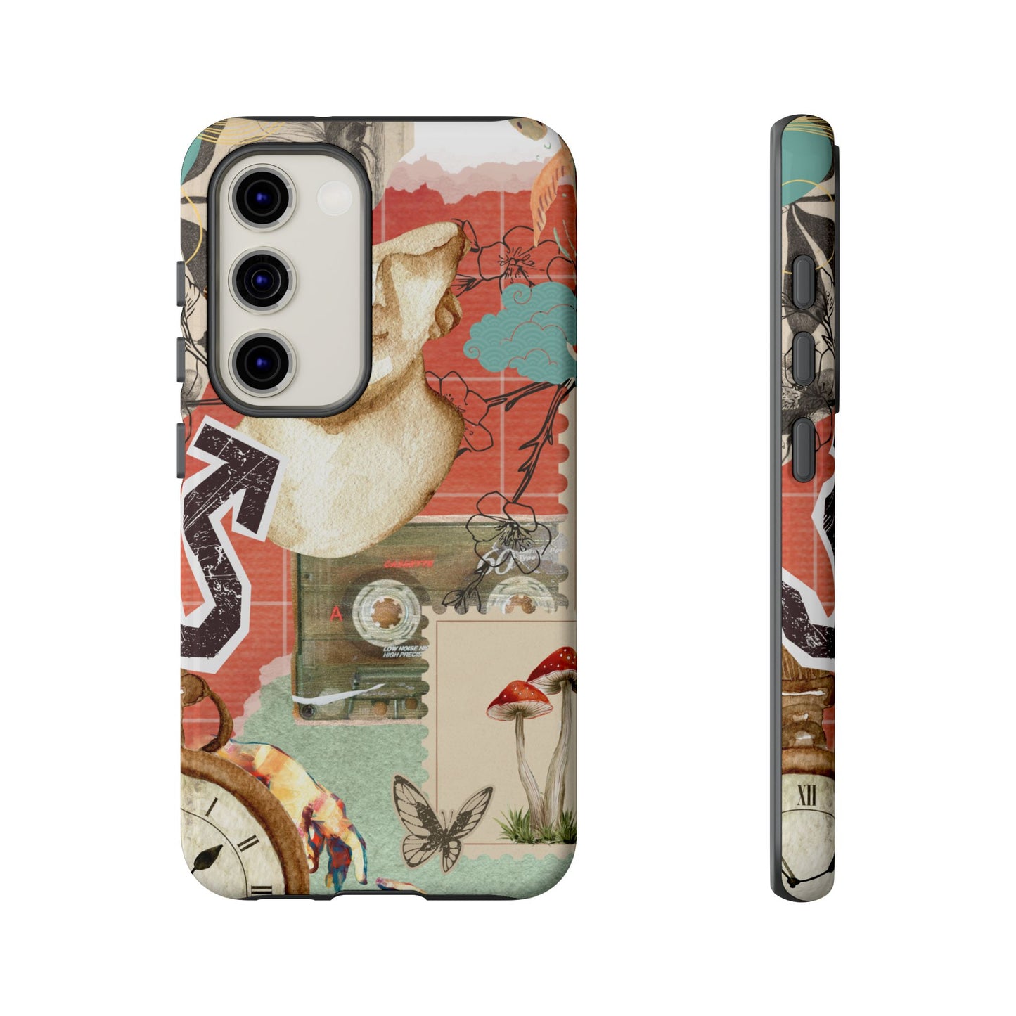 Artistic iPhone Case, Tough Cases with Vintage Design, Unique Phone Cover, Gift for Art Lovers, Protective Case for All Occasions, Vintage Collage Art