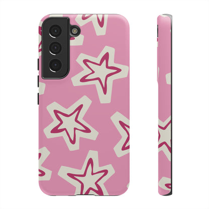 Starry Pink Phone Case | Tough Cases for Trendy Protection, Cute Gift, Fun Design, Holiday Match, Everyday Use