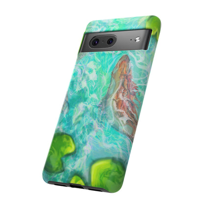 Watercolor Phone Case, Nature Lover Gift, Tough Phone Cover, Phone Accessory, Unique Design for Spring/Summer, Lily Pad, Fish Pond
