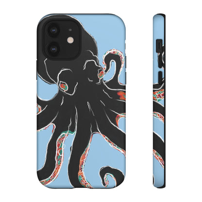 Octopus Tough Phone Case, Sea Creature Design, Ocean Lover Gift, Unique Phone Cover, Underwater Artwork