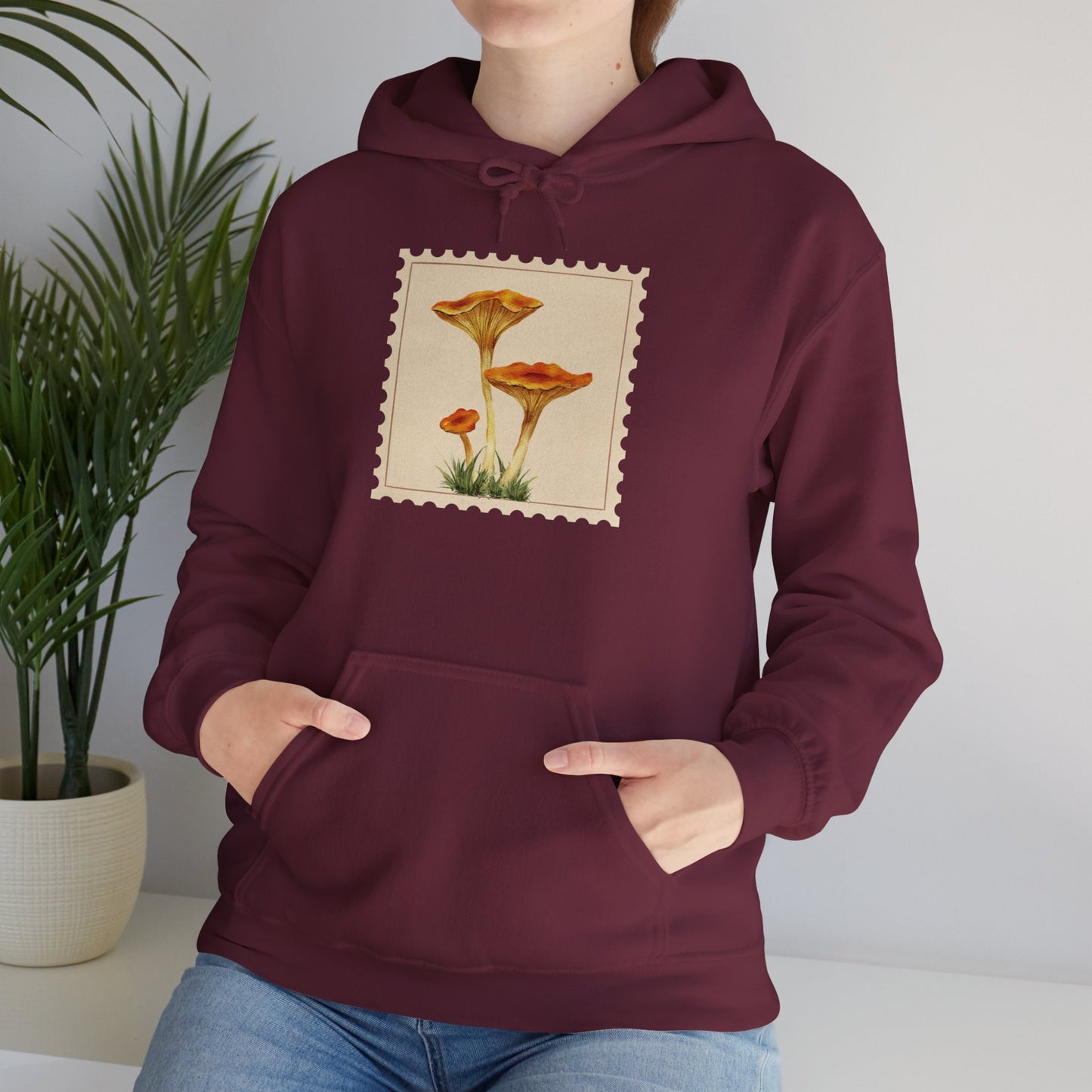 Botanical Print Hoodie, Cozy Sweatshirt, Nature Lover Gift, Comfortable Casual Wear, Fall Fashion, Unisex Hoodie, Comfy Mushroom Hoodie, Nature Vibes, Perfect for Fall