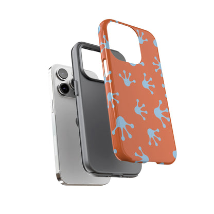 Frog Print Phone Case - Tough Cases, Orange Frog Design, Unique Gift, Fun Accessories, Vibrant Phone Cases, Cool Cases