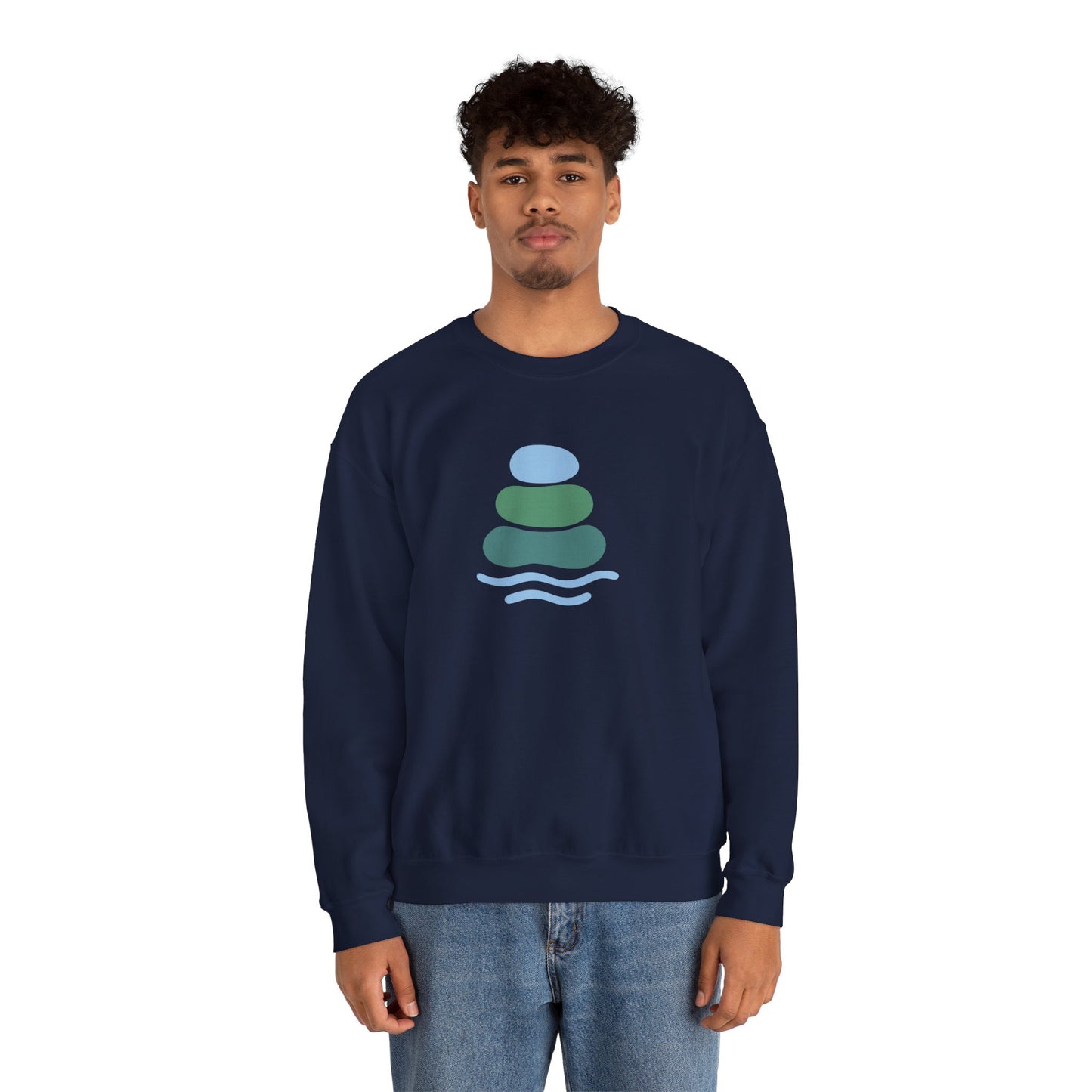 Serene Balance Crewneck Sweatshirt, Cozy Layering Piece, Casual Everyday Wear, Ideal for Relaxation, Gift for Mindfulness Enthusiasts
