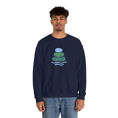 Serene Balance Crewneck Sweatshirt, Cozy Layering Piece, Casual Everyday Wear, Ideal for Relaxation, Gift for Mindfulness Enthusiasts