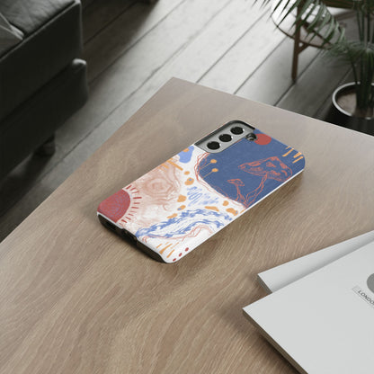 Artistic Phone Case with Abstract Design, Tough Phone Case, Unique Gift, Trendy Accessories, Modern Art Case, Stylish Tech Gear