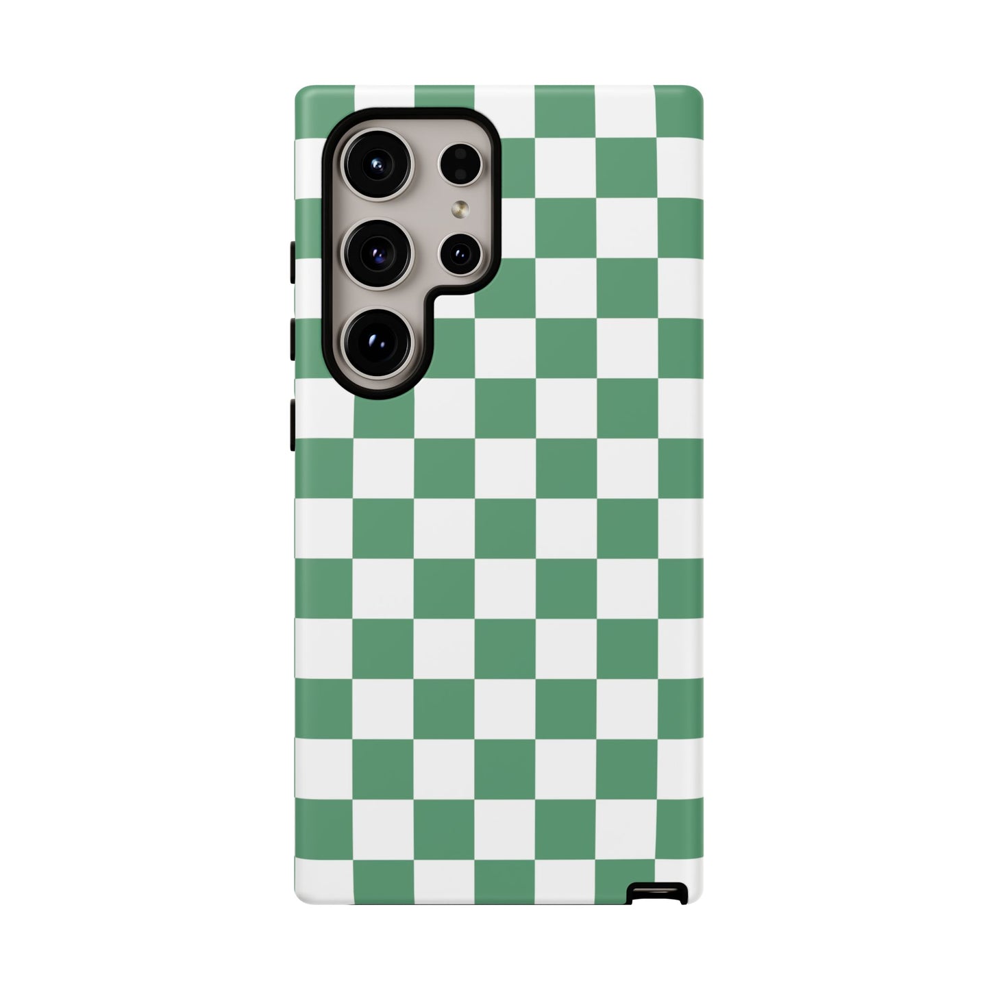 Stylish Phone Case - Green Checker Print, Trendy Phone Cover, Unique Gift, Modern Accessories, Eco-Friendly Case