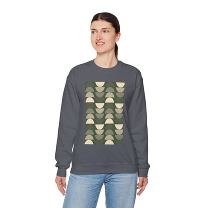 Stylish Geometric Crewneck Sweatshirt for Relaxed Vibes, Cozy Layer, Unisex Fashion Piece, Perfect Gift for Art Lovers, Casual Wear
