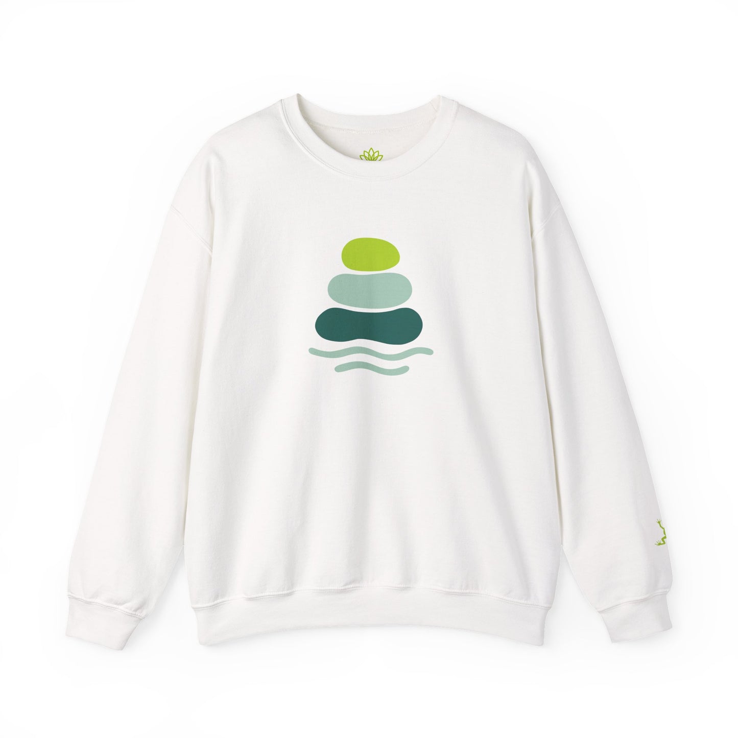 Serene Stones Unisex Crewneck Sweatshirt, Cozy Sweatshirt, Relaxation Apparel, Casual Wear, Mindfulness Gift