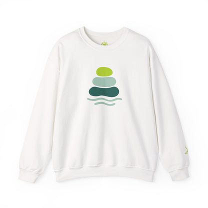 Serene Stones Unisex Crewneck Sweatshirt, Cozy Sweatshirt, Relaxation Apparel, Casual Wear, Mindfulness Gift