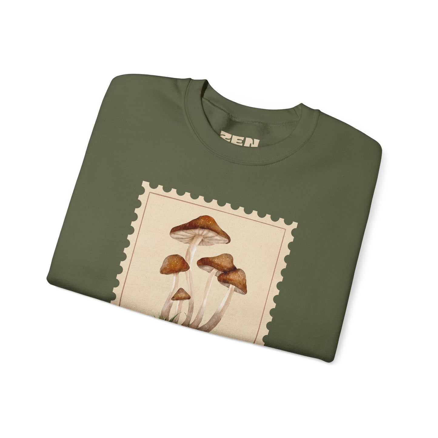Mushroom Vibes Unisex Crewneck Sweatshirt - Cozy Fashion, Nature Lover Gift, Fall Outfit, Eco-Friendly Style, Perfect for Autumn, Artsy Sweatshirts, Premium, Nature-inspired Crewnecks