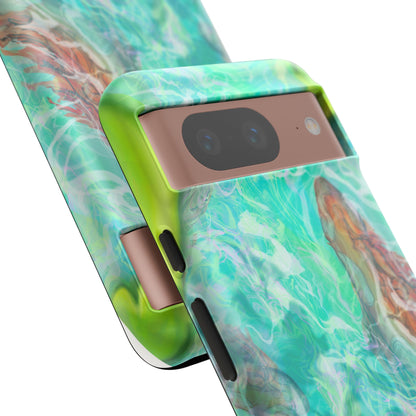 Watercolor Phone Case, Nature Lover Gift, Tough Phone Cover, Phone Accessory, Unique Design for Spring/Summer, Lily Pad, Fish Pond