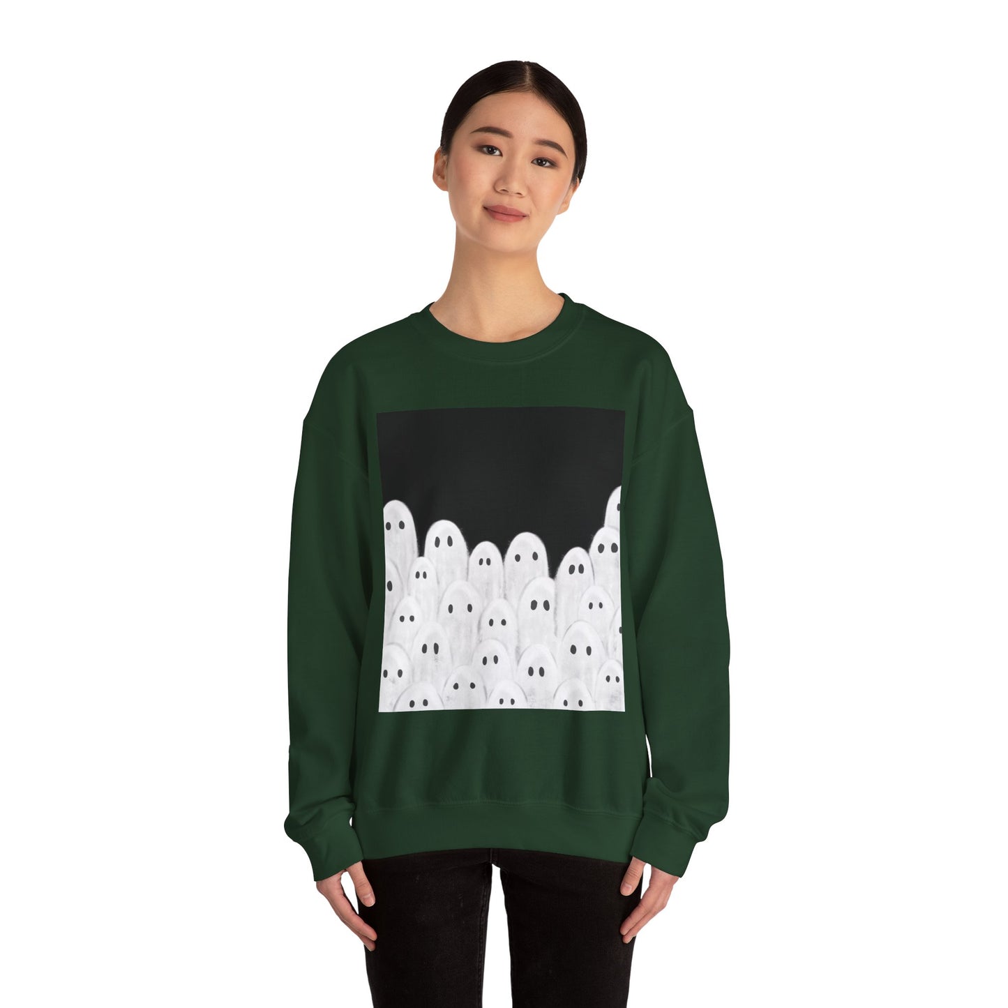 Painted Ghosts Crewneck | Cozy Sweatshirt, Perfect for Halloween, Fall, and Spooky Season
