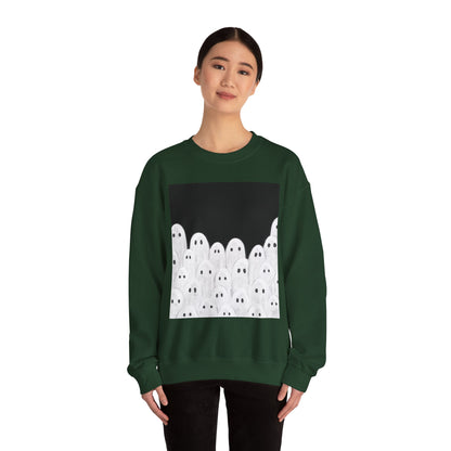Painted Ghosts Crewneck | Cozy Sweatshirt, Perfect for Halloween, Fall, and Spooky Season
