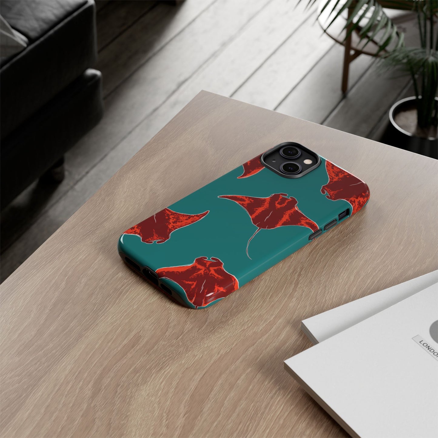 Manta Ray Phone Case, Tropical Phone Cover, Ocean Vibe Accessories, Summer Gift Idea, Marine Animal Merchandise