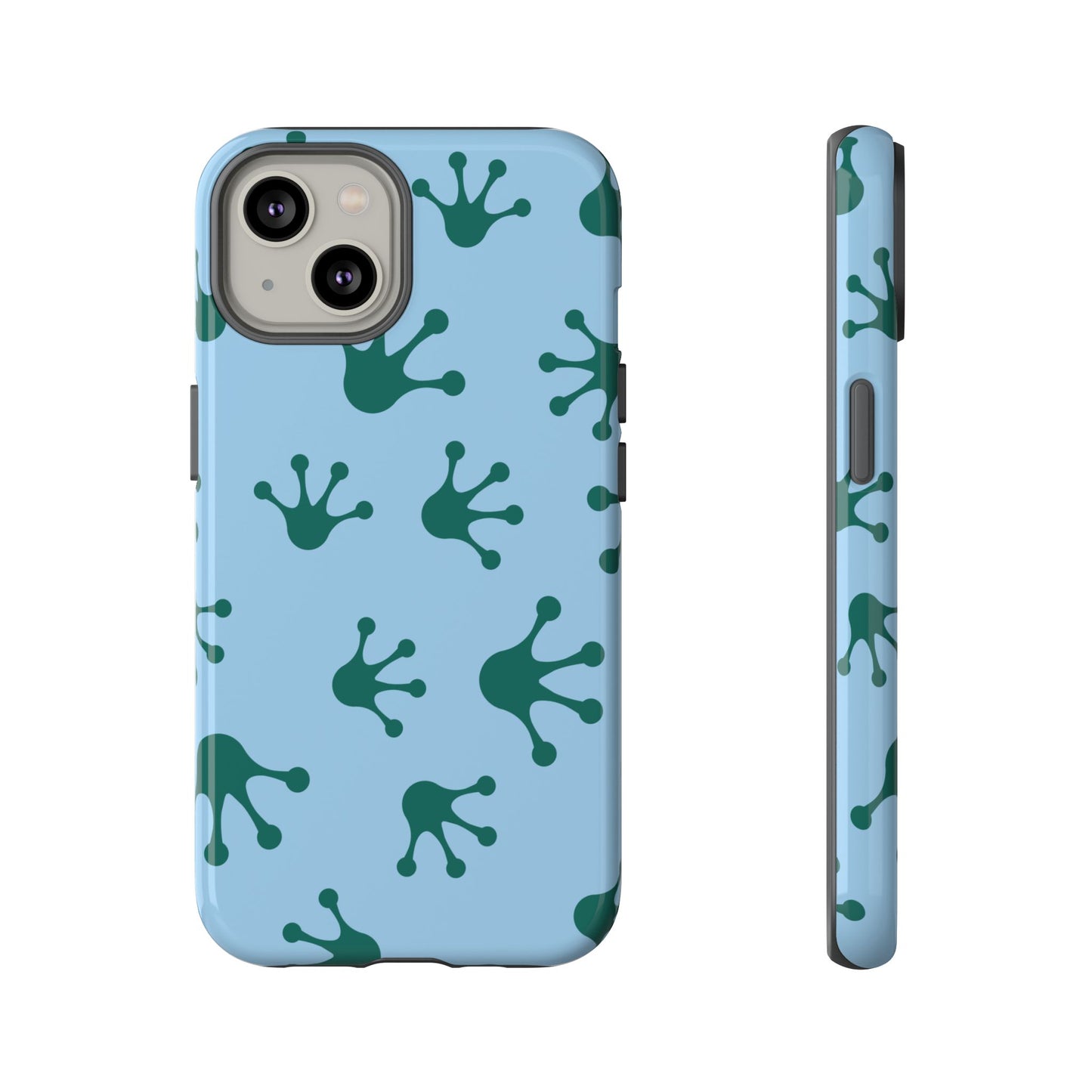 Frog Pattern Phone Case, Tough Cases for Nature Lovers, Unique Gift for Kids, Eco-Friendly Accessories, Stylish Cell Phone Cover, Cute Frog Print Pattern, Artsy Phone Cases