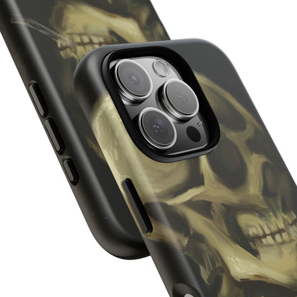 Skull Phone Case - Tough Cases, Macabre Style, Unique Accessories, Perfect for Halloween, Gothic Decor, Edgy Gift Idea | Van Gogh Reimagined, Abstract Twist on  Van Gogh's Skeleton with Burning Cigarette