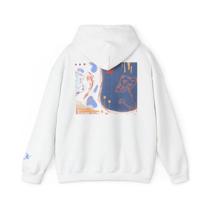 Artistic Unisex Hooded Sweatshirt - Cozy Streetwear for Comfort, Gift for Art Lovers, Perfect for Fall, Casual Style
