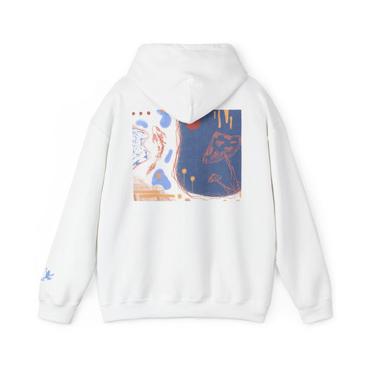 Artistic Unisex Hooded Sweatshirt - Cozy Streetwear for Comfort, Gift for Art Lovers, Perfect for Fall, Casual Style