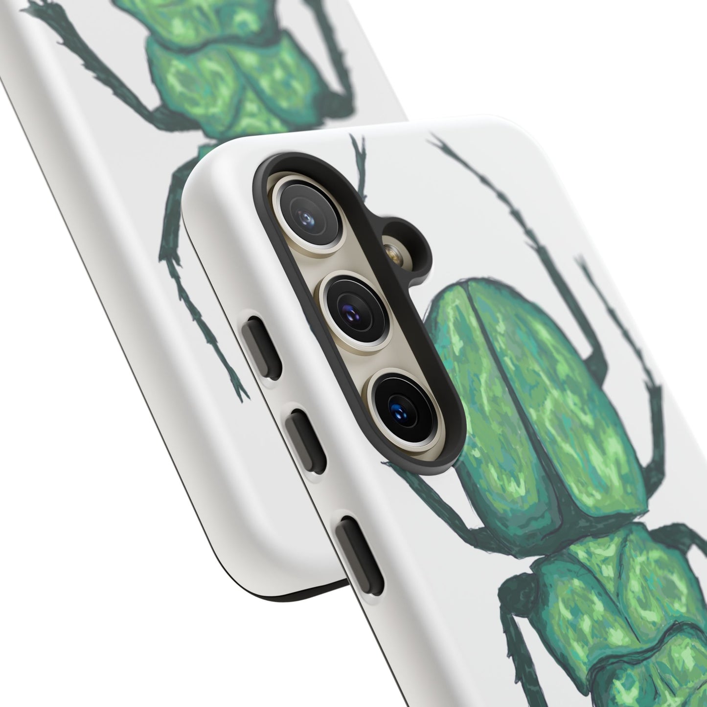 Green Beetle Phone Case - Tough Cases, Insect Lover Gift, Nature Lover Accessory, Unique Phone Cover, Eco-Friendly Design
