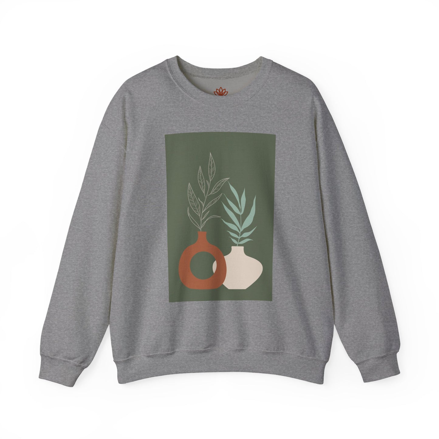 Botanical Minimalist Crewneck Sweatshirt, Cozy Unisex Pullover, Nature-Inspired Gift, Fall Fashion, Comfortable Layering Piece