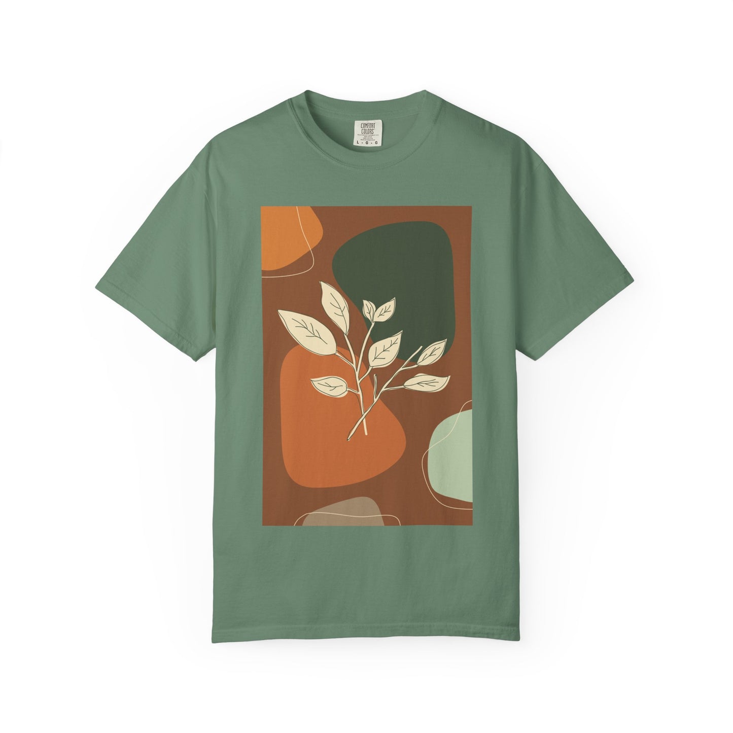 Boho Leafy T-Shirt, Unisex Short Sleeve Tee, Casual Wear, Earthy Aesthetic, Gifts for Nature Lovers, Comfortable Everyday Style