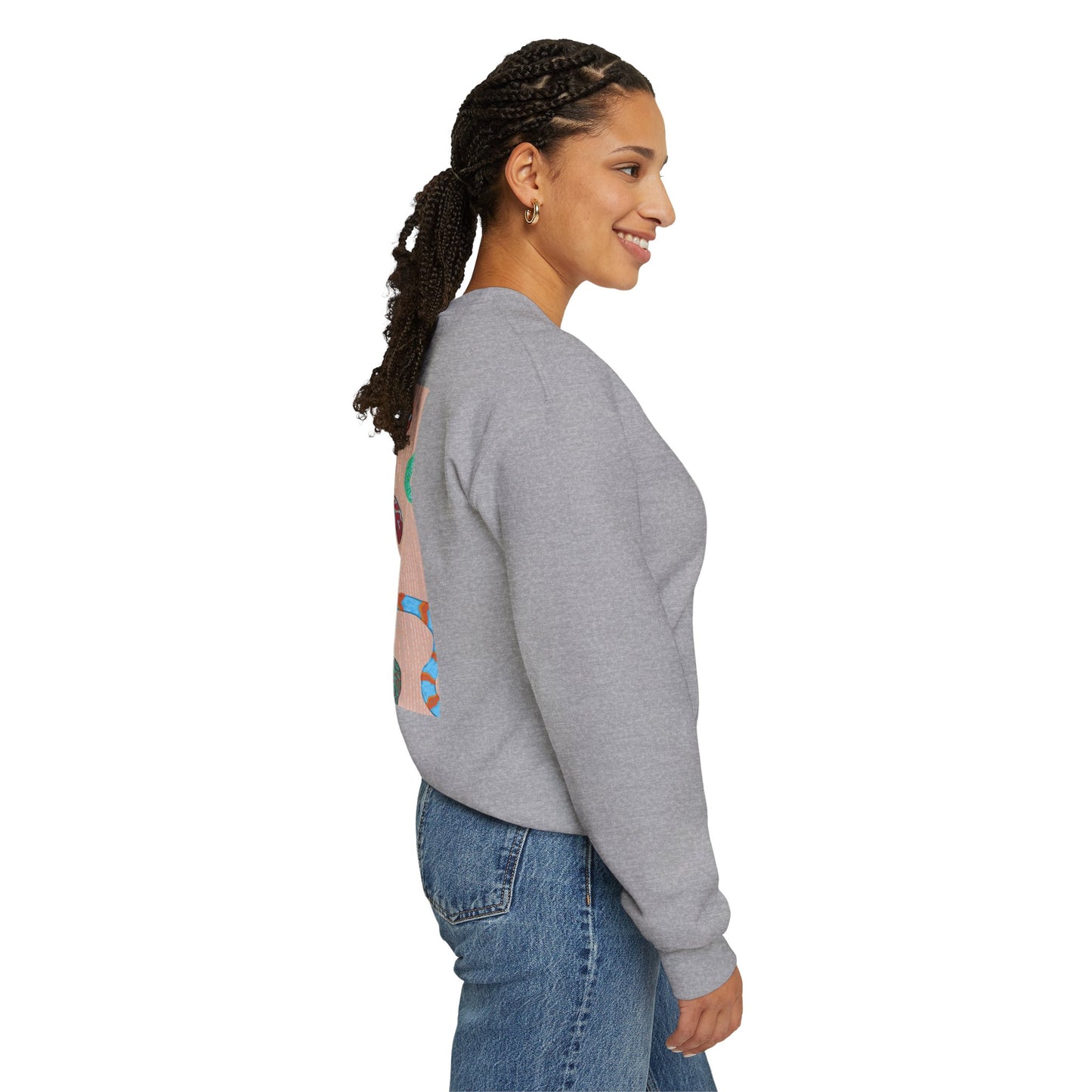 Funky Snake Unisex Crewneck Sweatshirt, Cozy Apparel, Unique Gift, Snake Art, Relaxed Style, Perfect for Casual Outings
