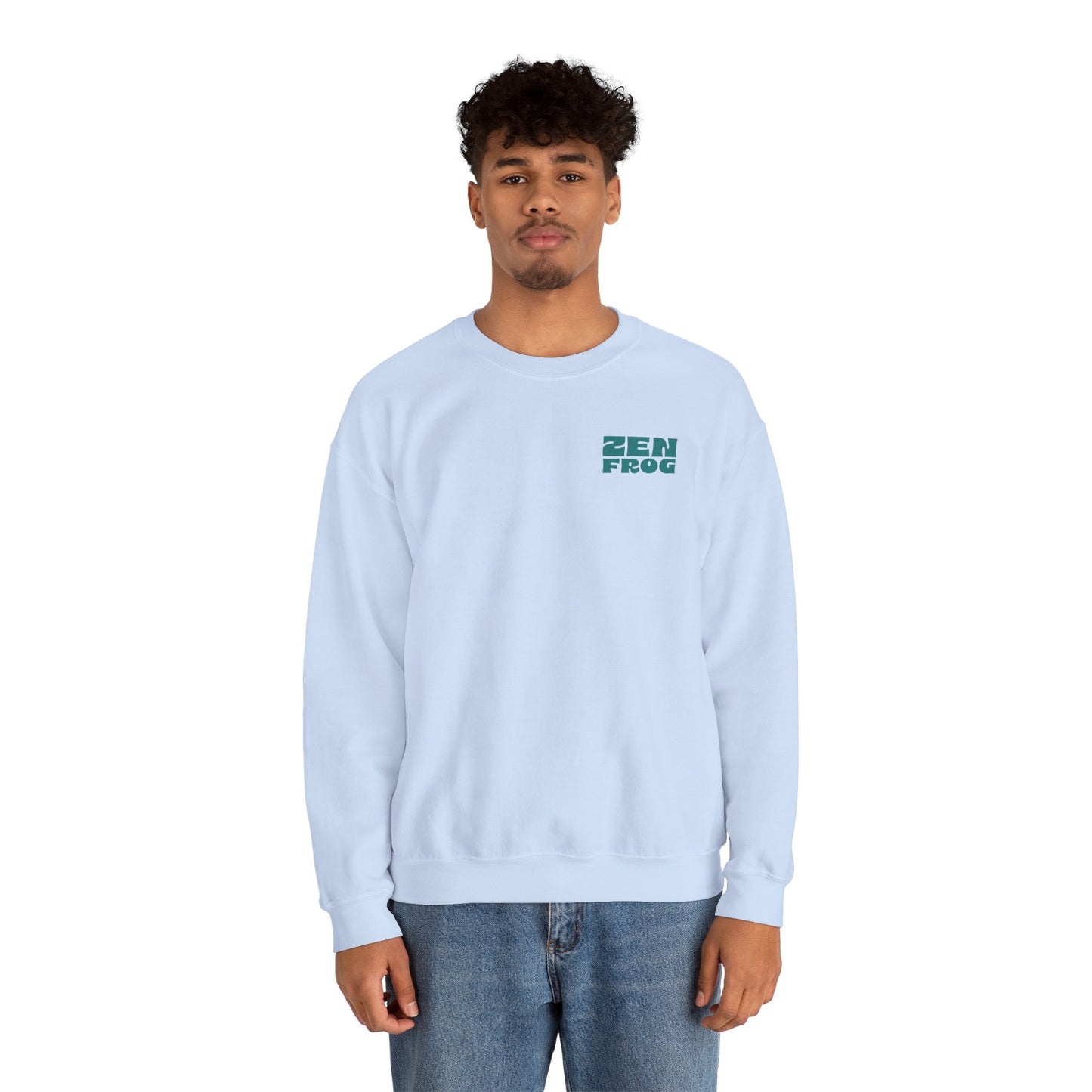 Zen Frog Crewneck Sweatshirt - Relaxed Vibe, Unisex Sweatshirt, Perfect for Cozy Days, Gift for Meditation Lovers, Casual Fashion