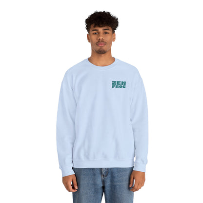 Zen Frog Crewneck Sweatshirt - Relaxed Vibe, Unisex Sweatshirt, Perfect for Cozy Days, Gift for Meditation Lovers, Casual Fashion