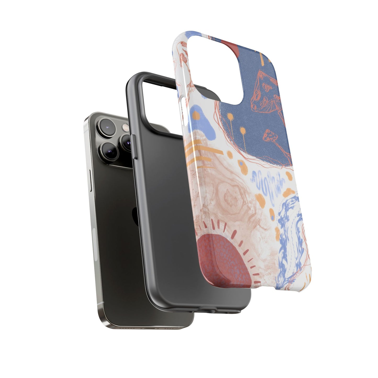 Artistic Phone Case with Abstract Design, Tough Phone Case, Unique Gift, Trendy Accessories, Modern Art Case, Stylish Tech Gear