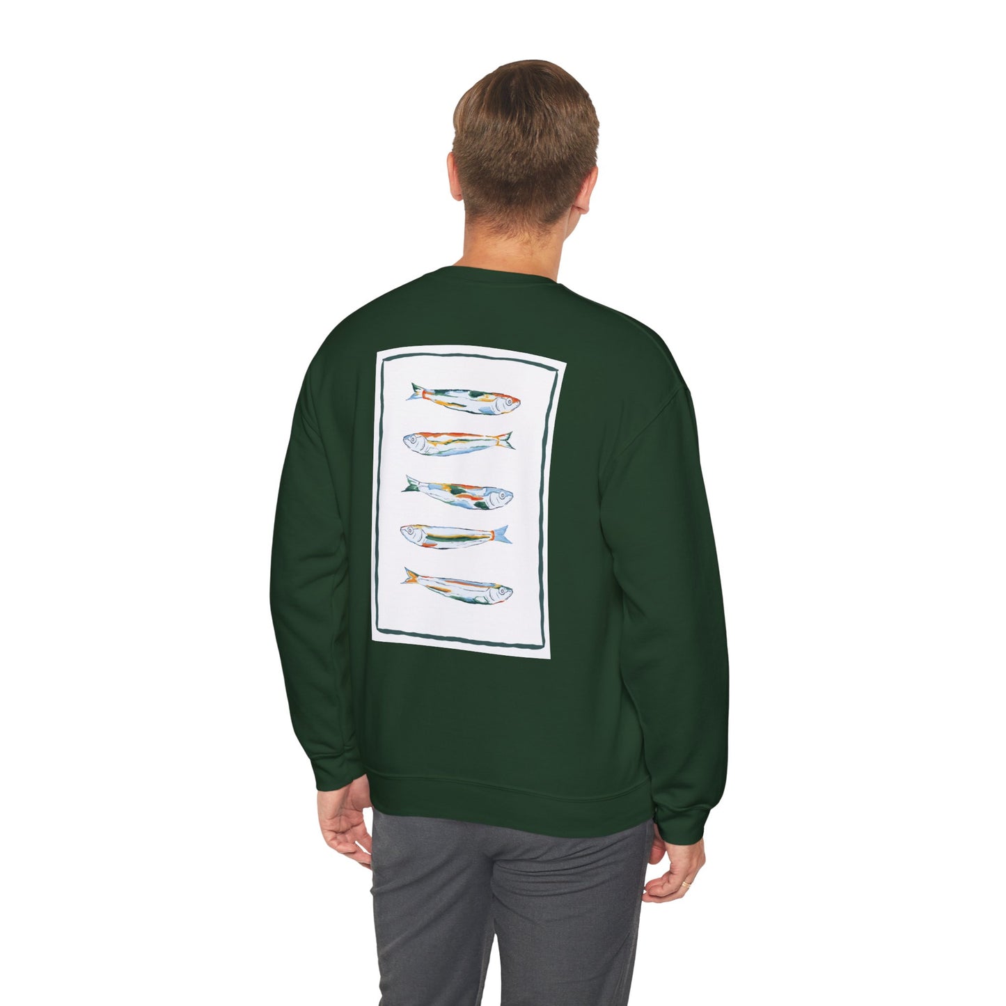 Funky Fish Crewneck Sweatshirt - Zen Frog Cozy & Calm Vibes for All, Perfect Gift for Nature Lovers, Relaxation, and Casual Wear