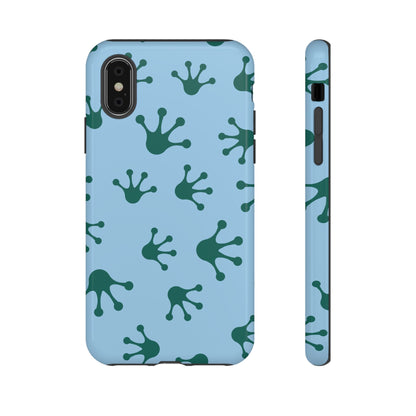 Frog Pattern Phone Case, Tough Cases for Nature Lovers, Unique Gift for Kids, Eco-Friendly Accessories, Stylish Cell Phone Cover, Cute Frog Print Pattern, Artsy Phone Cases