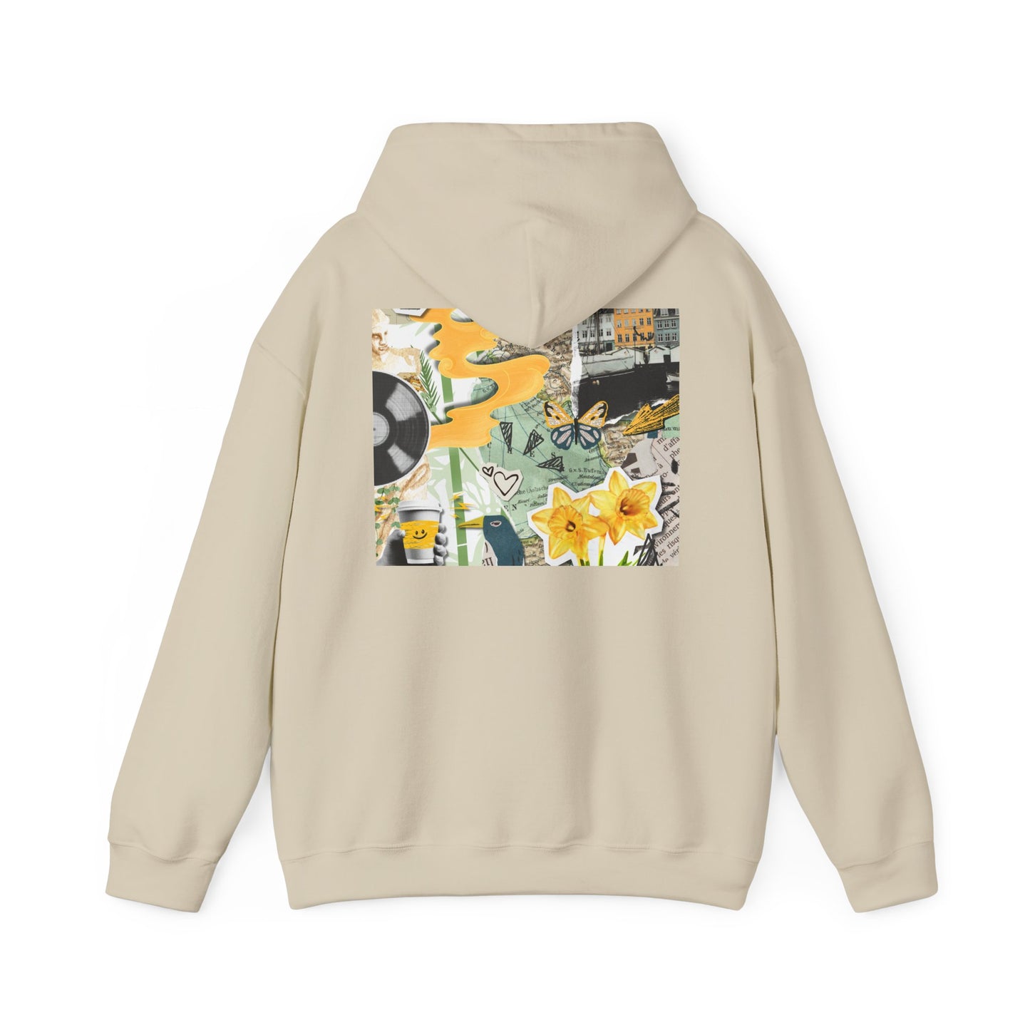 Lotus Flower Unisex Hoodie: Cozy Sweatshirt, Gift for Yoga Lovers, Meditation Apparel, Casual Streetwear, Nature-Inspired Wear, Artsy Collage, Cool Crewnecks