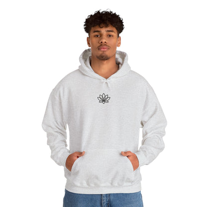 Lotus Flower Unisex Hoodie: Cozy Sweatshirt, Gift for Yoga Lovers, Meditation Apparel, Casual Streetwear, Nature-Inspired Wear, Artsy Collage, Cool Crewnecks