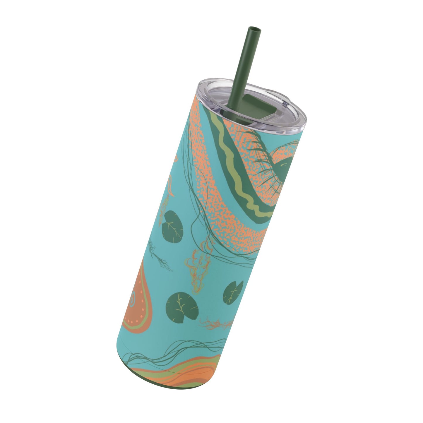 Vibrant Skinny Tumbler, Colorful Drinkware, Reusable Travel Mug, Eco-friendly Gift, Summer Hydration Cup, Stylish Beverage Container