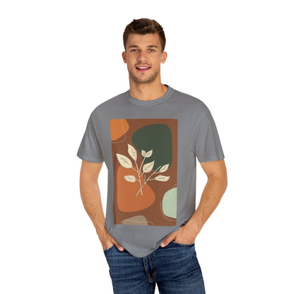 Boho Leafy T-Shirt, Unisex Short Sleeve Tee, Casual Wear, Earthy Aesthetic, Gifts for Nature Lovers, Comfortable Everyday Style