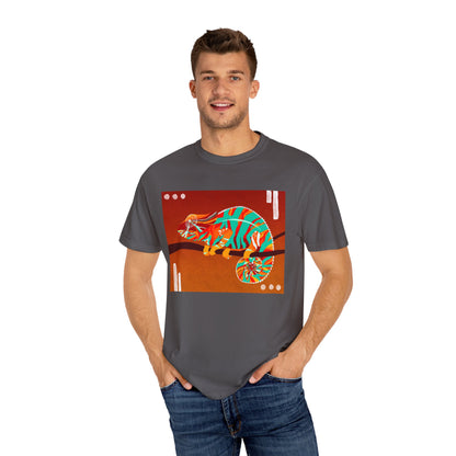 Vibrant Chameleon T-Shirt | Eco-friendly Fashion Tee, Unisex Graphic Tee, Animal Lover Shirt, Gift for Nature Enthusiasts