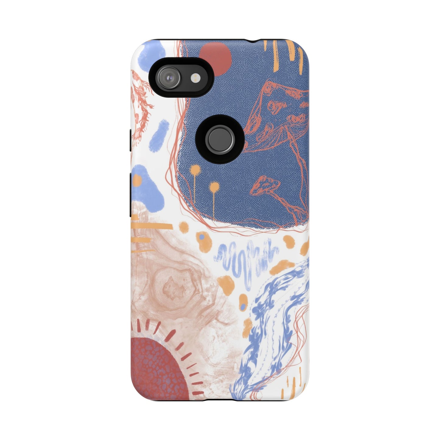 Artistic Phone Case with Abstract Design, Tough Phone Case, Unique Gift, Trendy Accessories, Modern Art Case, Stylish Tech Gear