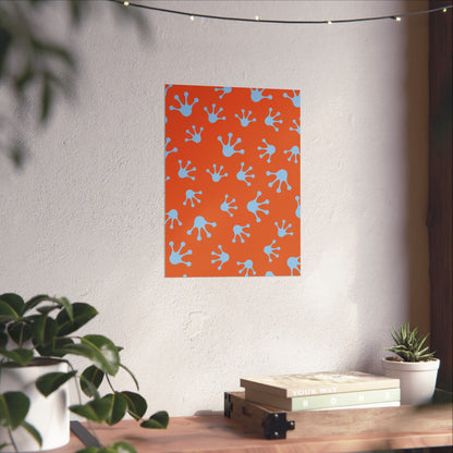 Funky Frog Splash Art Print, Kids Room Decor, Whimsical Wall Art, Nature Inspired Decor, Playful Home Touches