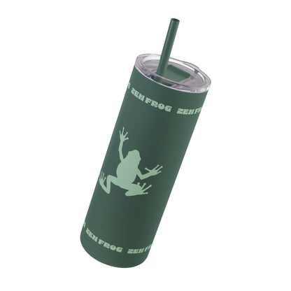 Zen Frog Skinny Tumbler, 20oz - Unique Drinkware for Nature Lovers, Eco-friendly Gift, Travel Cup, Summer Hydration, Stylish Reusable Cup